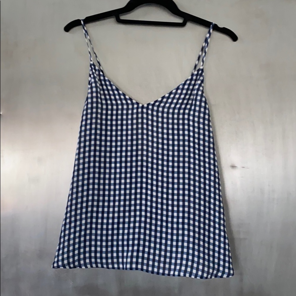 Plaid Cami NYC Knot Silk Camisole